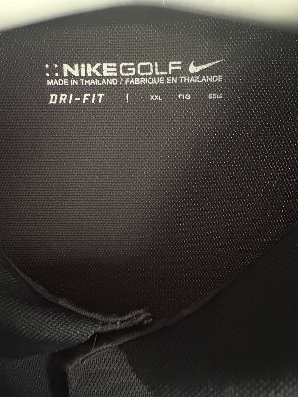 Black Nike Long Sleeve Golf Polo - Picture 2 of 3